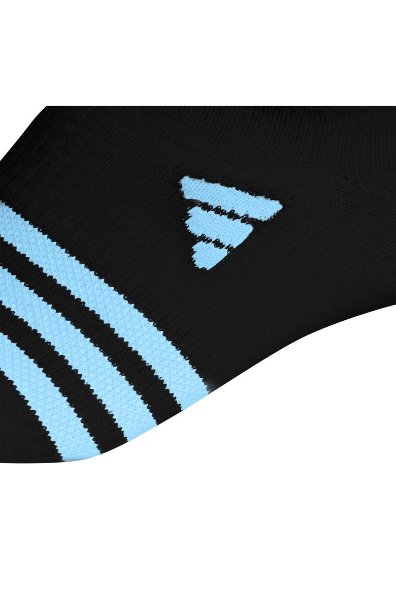 adidas Kids' Superlire 3.0 6-Pack No-Show Socks, Alternate, color, Black/ White/ Semi Blue Burst