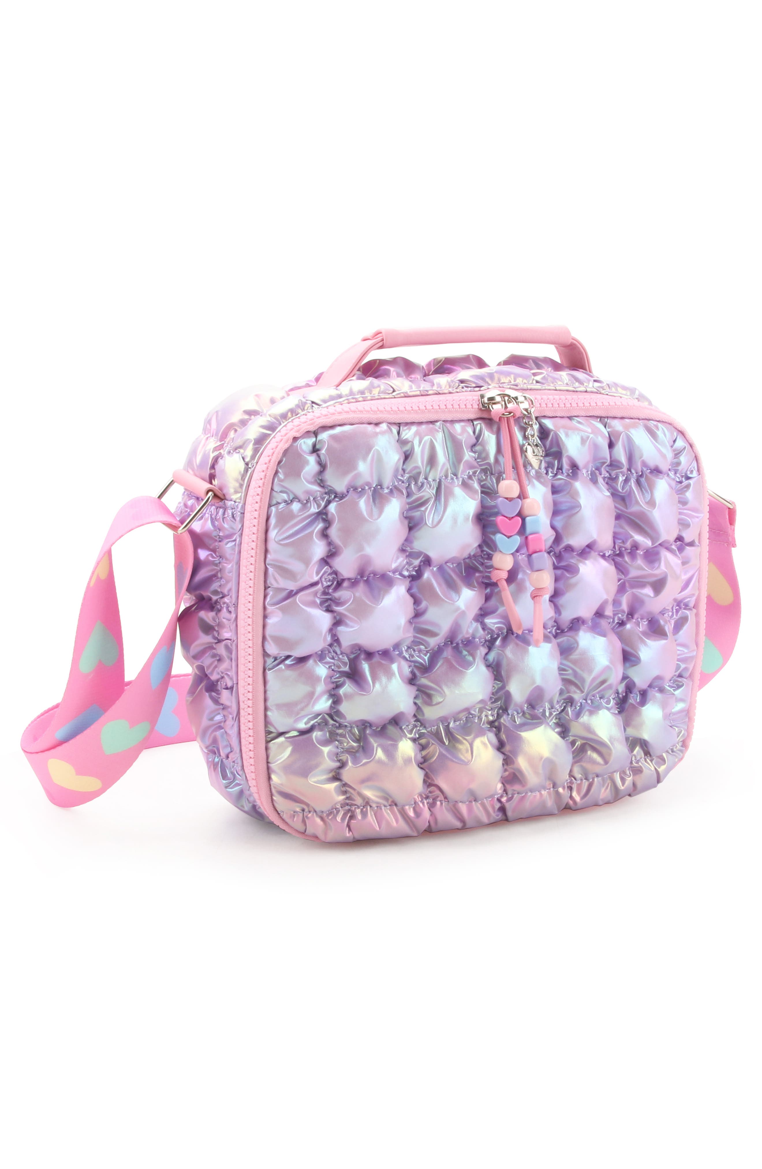 OMG Accessories Kids' Metallic Scrunch Lunch Bag, Alternate, color, 