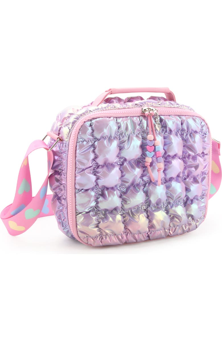 OMG Accessories Kids' Metallic Scrunch Lunch Bag, Alternate, color,