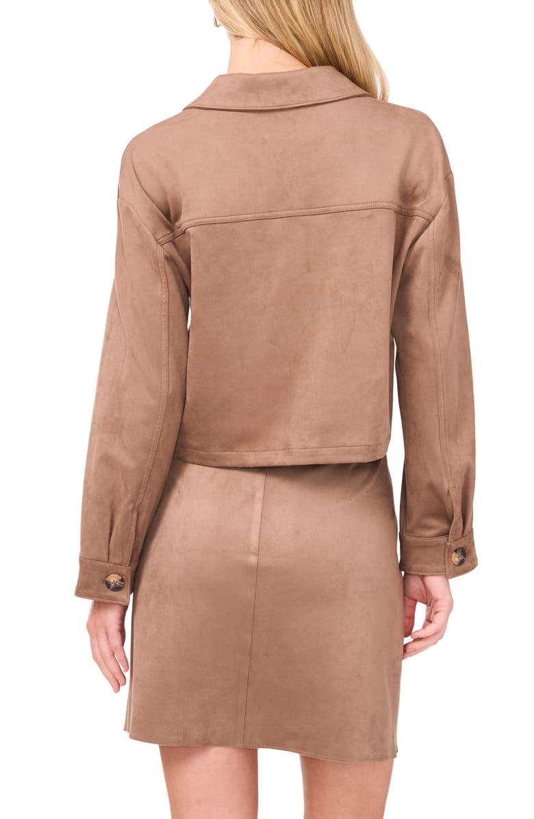 Vince Camuto Faux Suede Jacket, Alternate, color, Rich Taupe