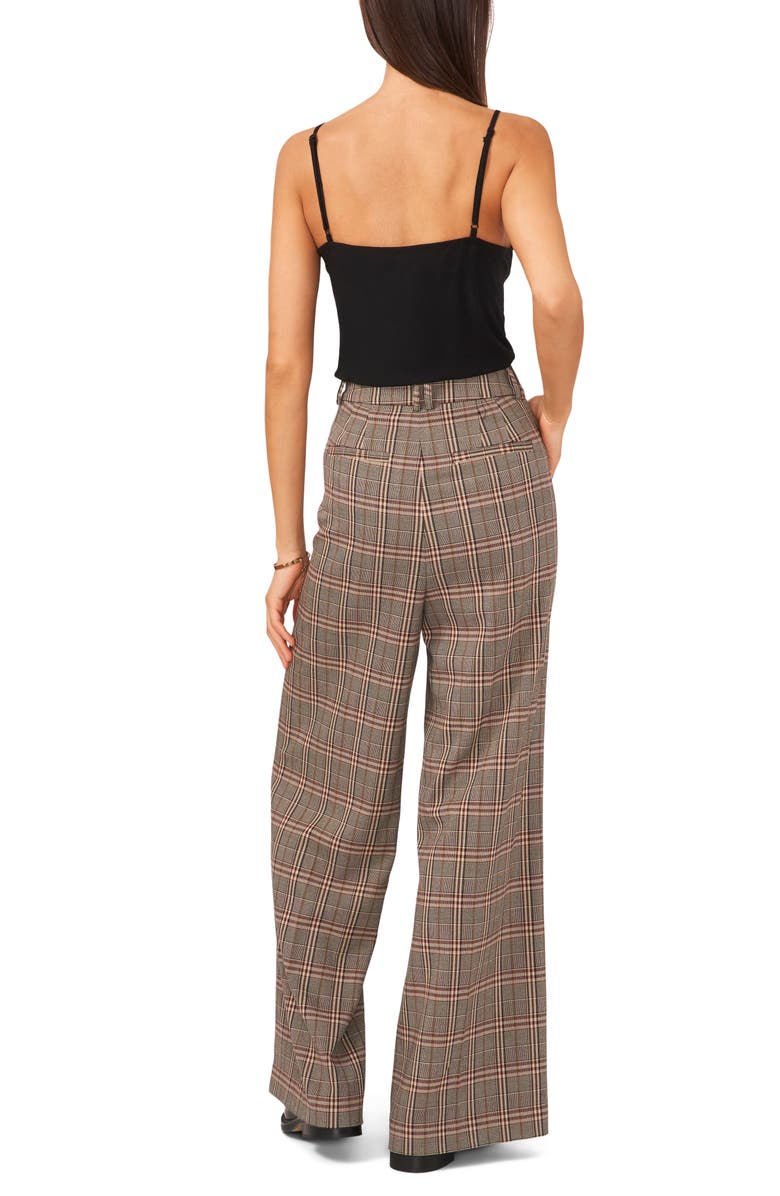 1.STATE Plaid High Waist Wide Leg Pants, Alternate, color, 