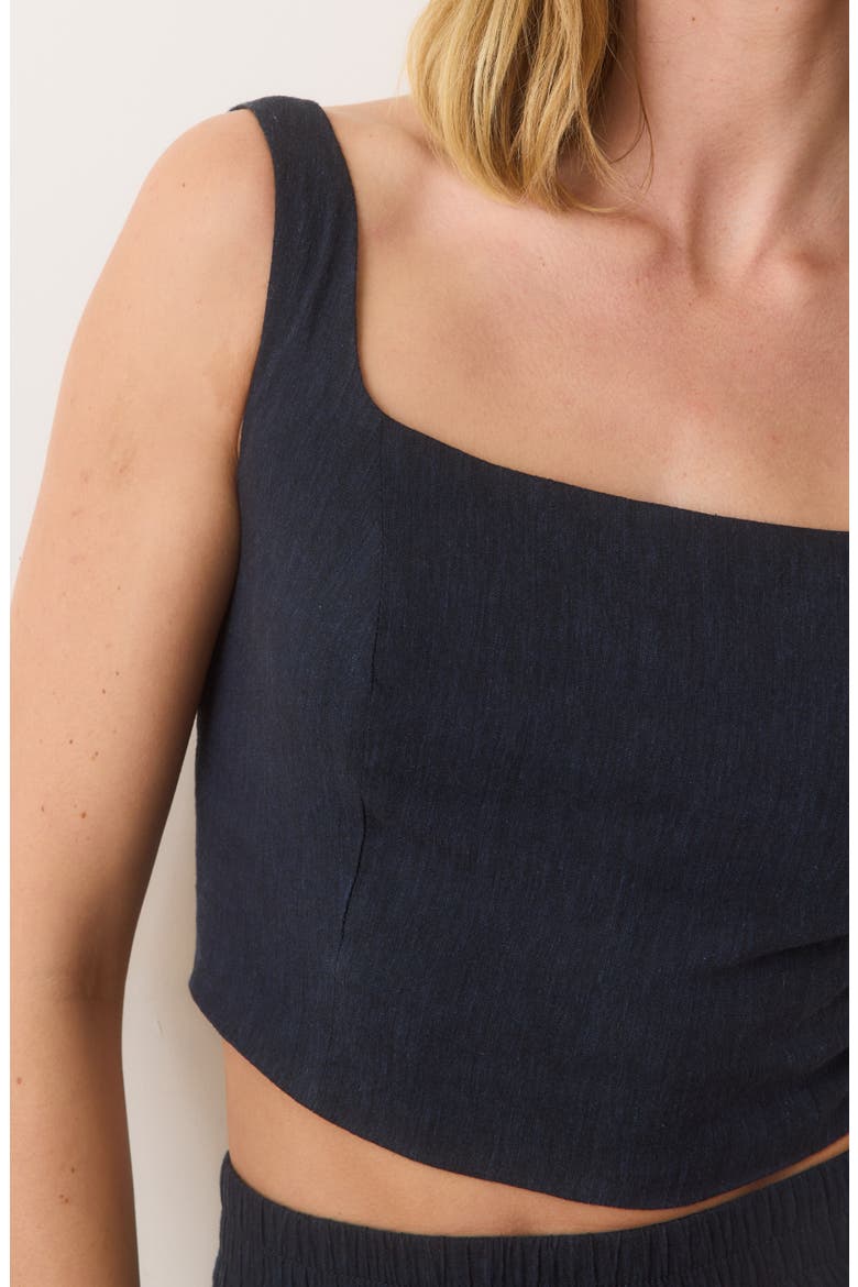 Zoe Crop Hemp Blend Camisole, Alternate, color, INDIA INK