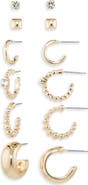 NORDSTROM RACK Set of 6 Stud & Hoop Earrings