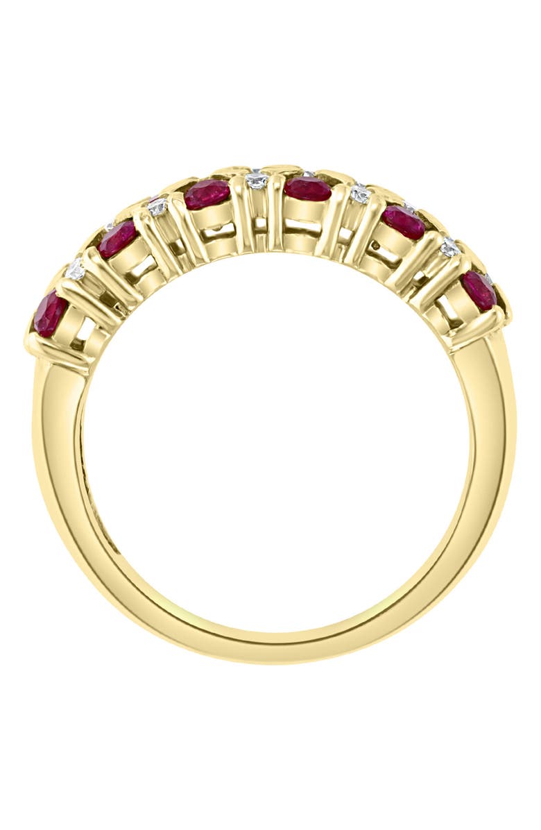 EFFY 14K Yellow Gold Ruby Diamond Ring - 0.27ct. - Size 7 | Nordstromrack