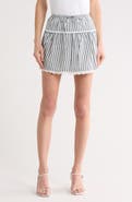 Reformation Tavia Eyelet Trim Stripe Miniskirt