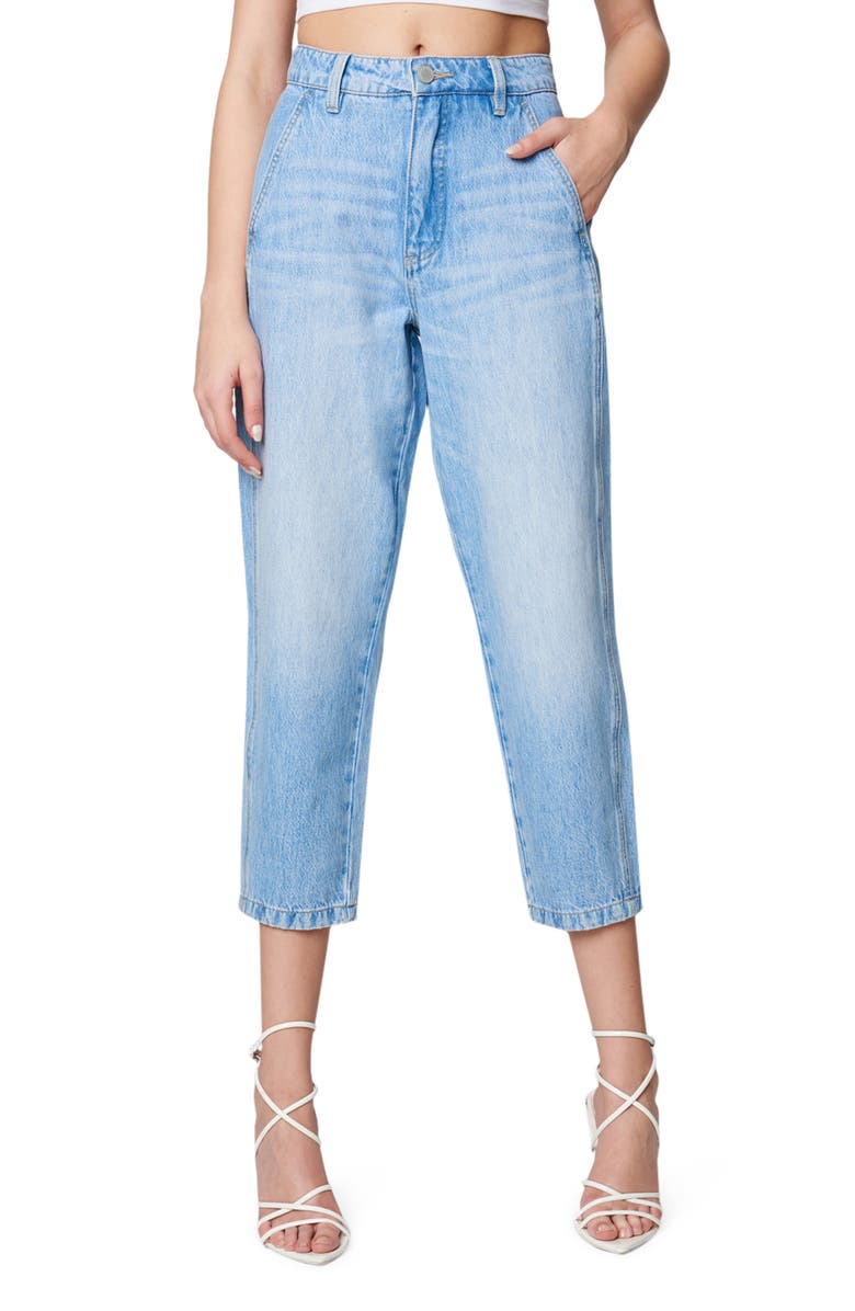 BLANKNYC High Waist Crop Bow Leg Jeans, Main, color, 