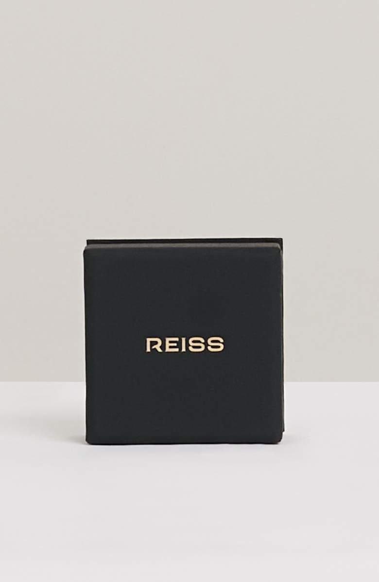 Reiss Amelia Pavé Huggie Hoop Earrings, Alternate, color, Silver Tone/ Clear Crystal