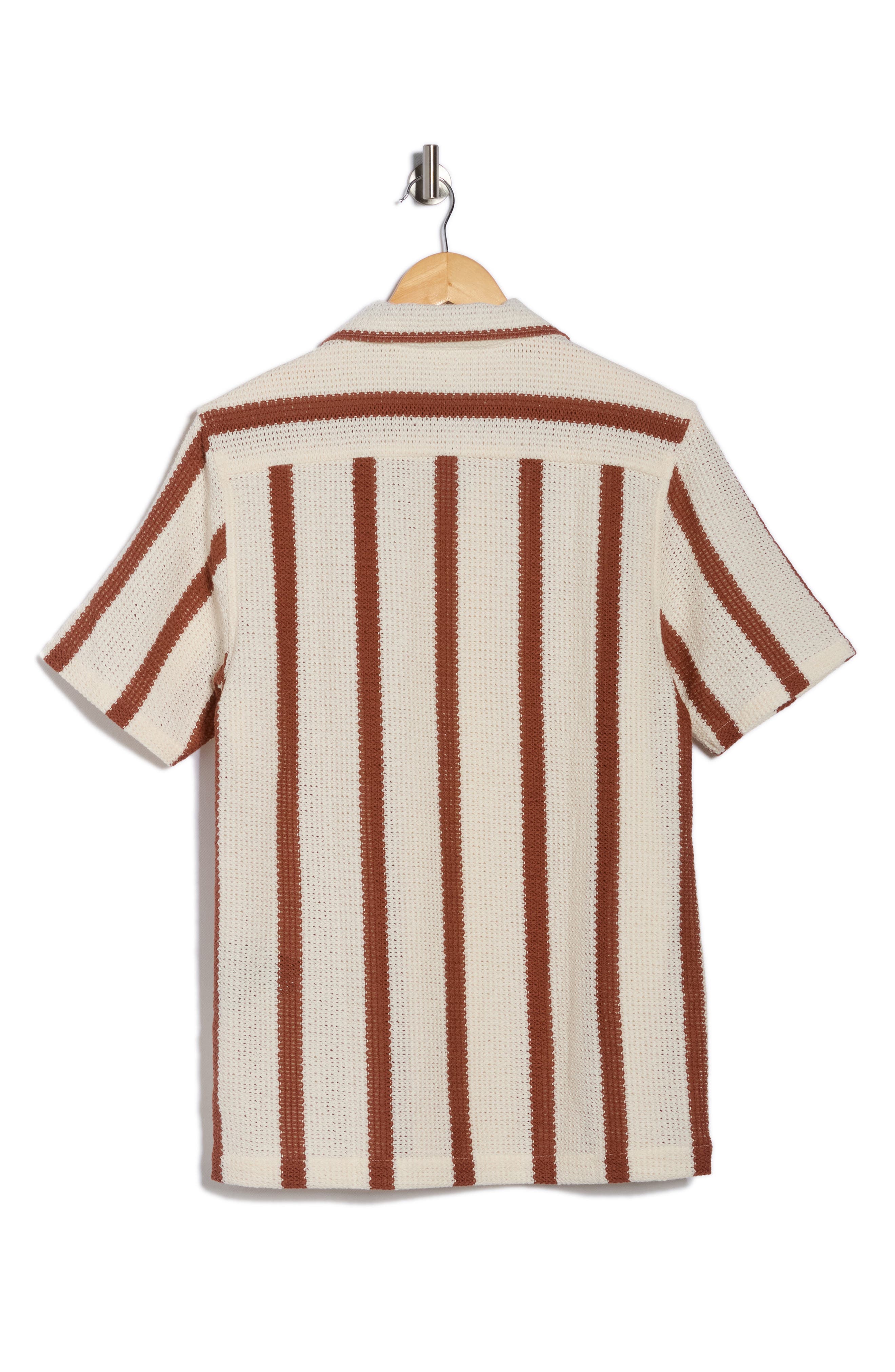 Short Sleeve Stripe Oversized Shirt - image 2
