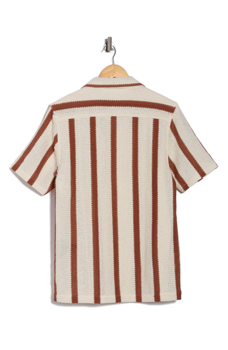 Ted Baker London Short Sleeve Stripe Oversized Shirt, Alternate, color, White/ Pastel