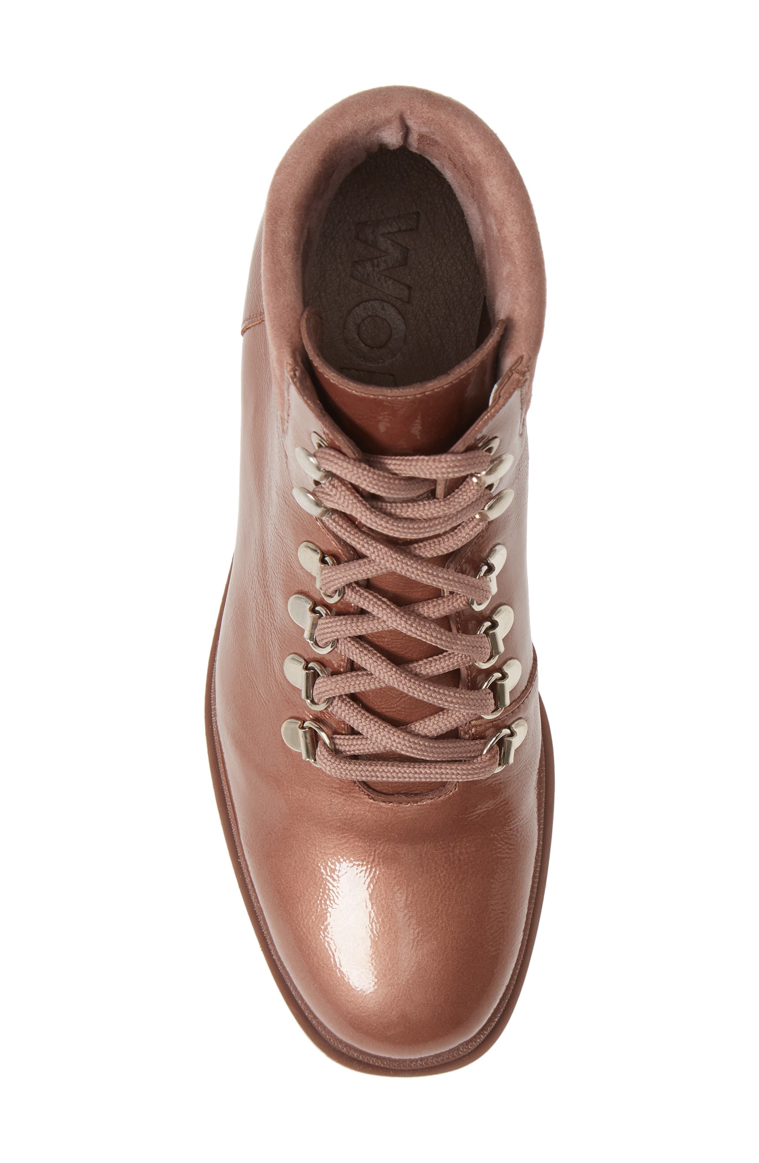 C-4840 Lace-Up Boot, Alternate, color, LACK BLUSH METALLIC LEATHER