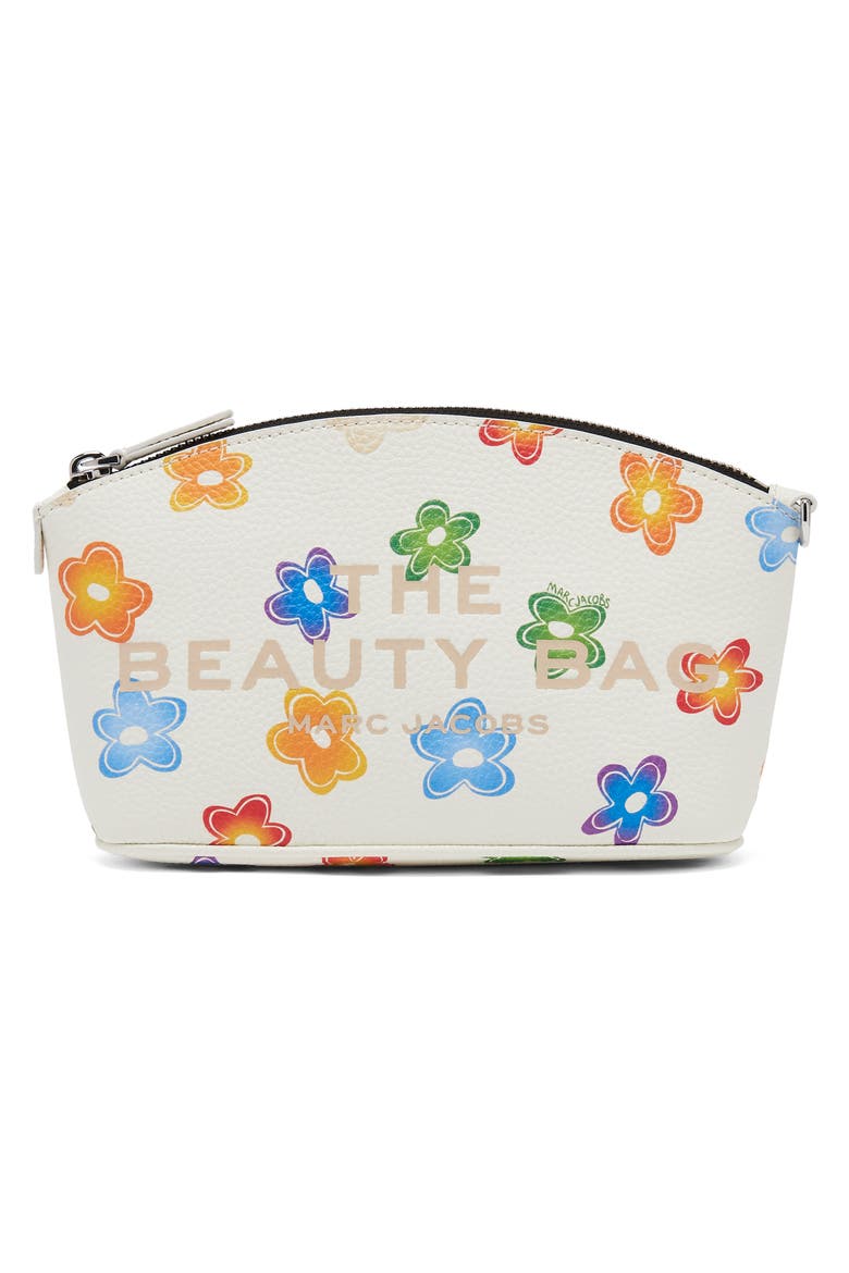 The Beauty Bag Pebble Leather Cosmetics Case, Alternate, color, WHITE MULTI