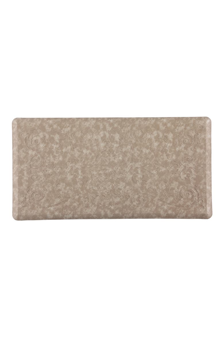 Anti-Fatigue Embossed Floor Mat, Main, color, BEIGE