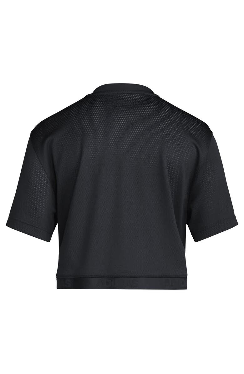 adidas Women's adidas Black Arizona State Sun Devils Primegreen V-Neck Cropped Jersey, Alternate, color, Black