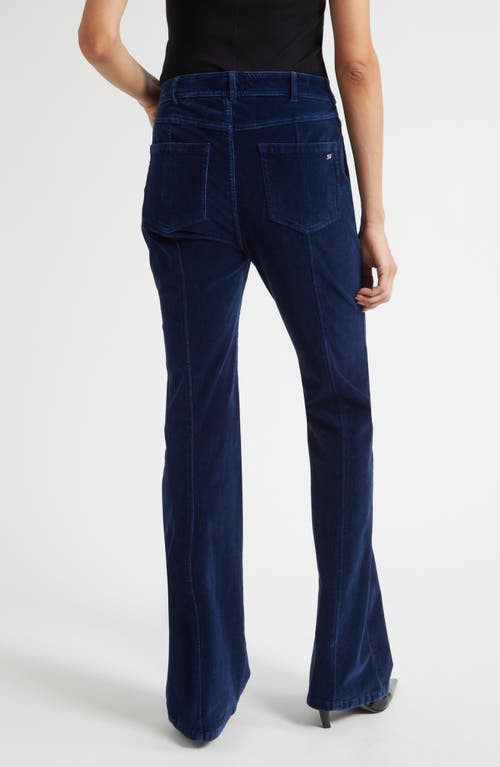 Cinq À Sept Cinq A Sept Shailen High Rise Velvet Denim Jeans In Annecy In Black
