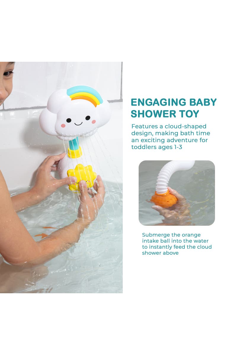 Sperric Cloud Design Interactive Bath Toy Shower Head, Alternate, color, Multicolor