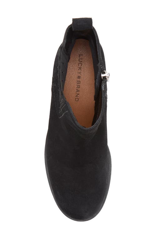 Lucky Brand Sondruh Platform Wedge Bootie In Black