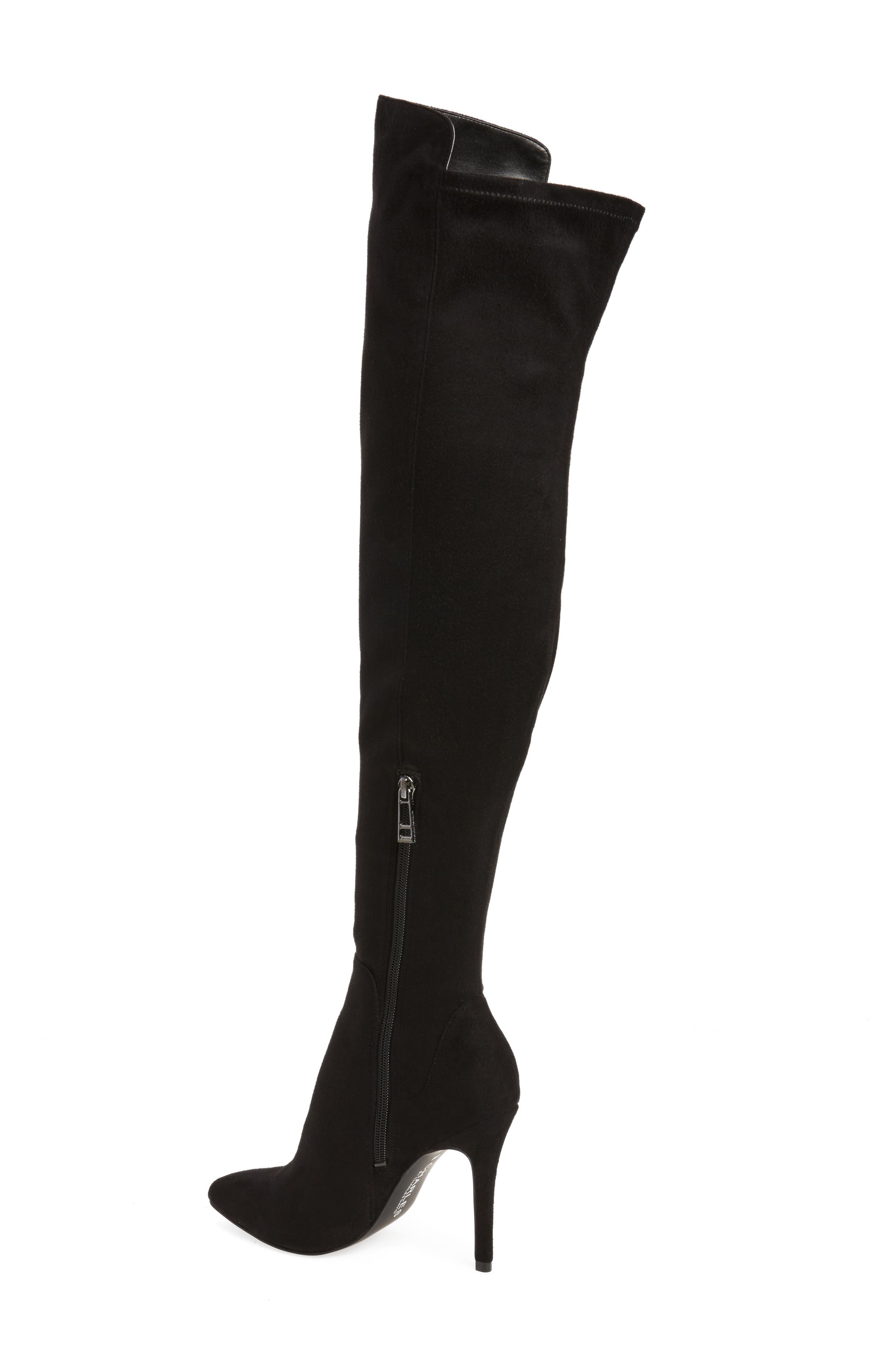 Perfect Over the Knee Boot, Alternate, color, BLACK SUEDE