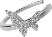 LANA 14k Gold Diamond Butterfly Ear Cuff
