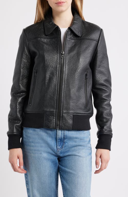 Schott Nyc Leather Flight Jacket In Black