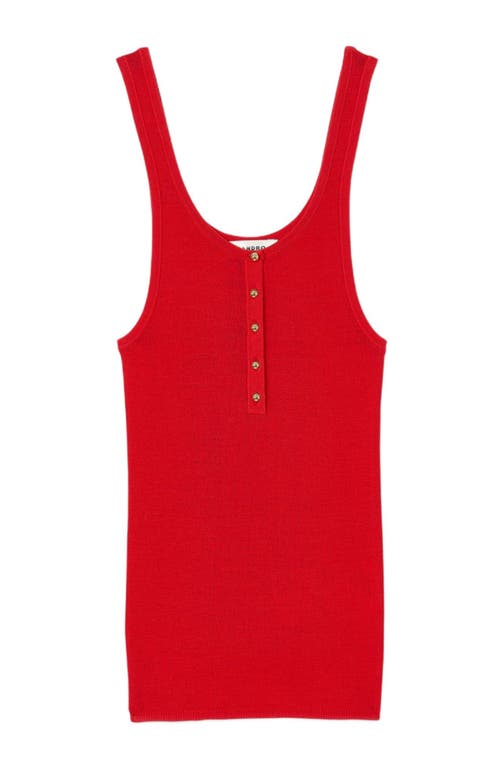 Sandro Womens Scoop-neck Ribbed Cotton-blend Vest Top Rouges In Red