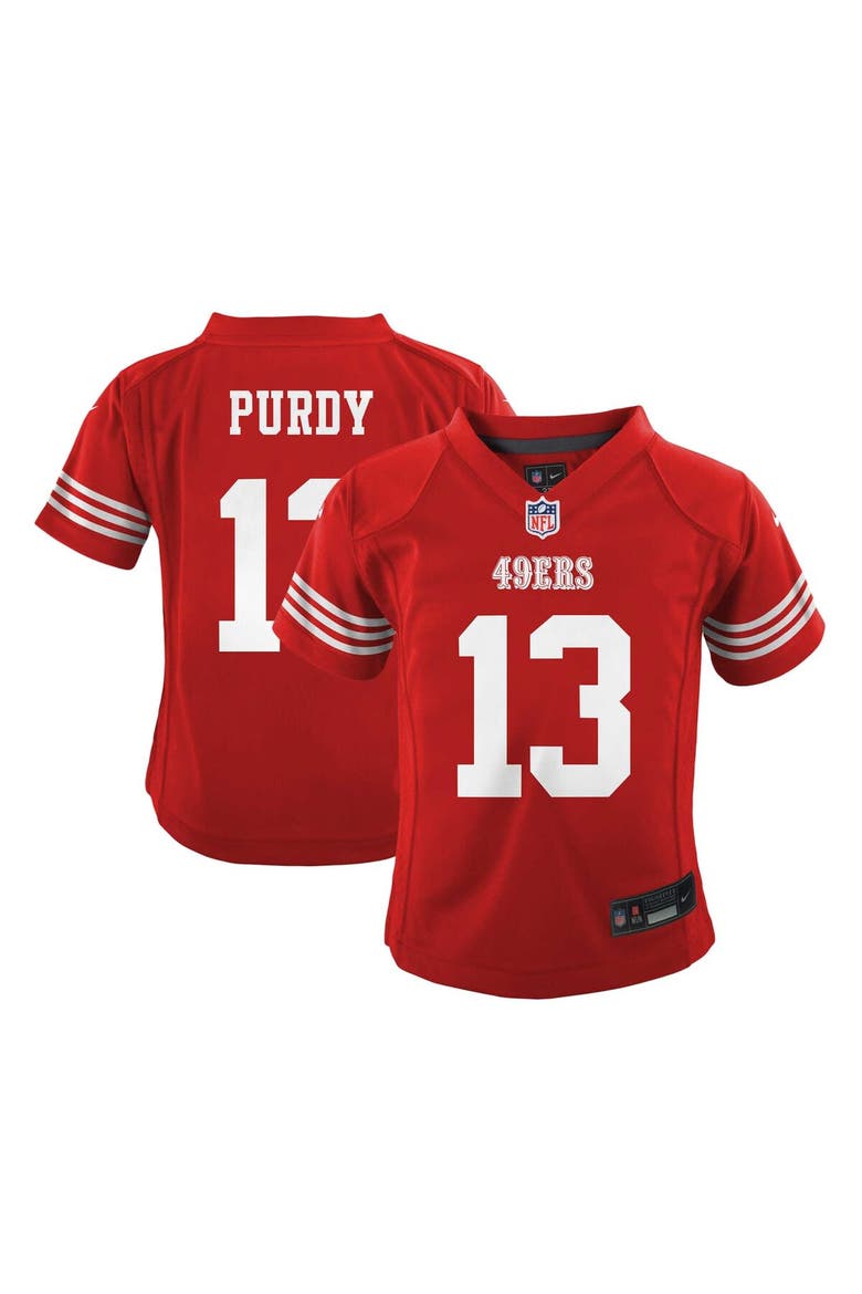 Infant Nike Brock Purdy Scarlet San Francisco 49ers Team Player Game Jersey, Main, color, Scarlet
