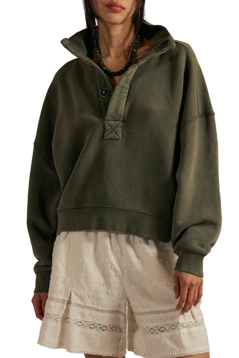 Timeless Cotton Blend Pullover, Main, color, ADVENTURER