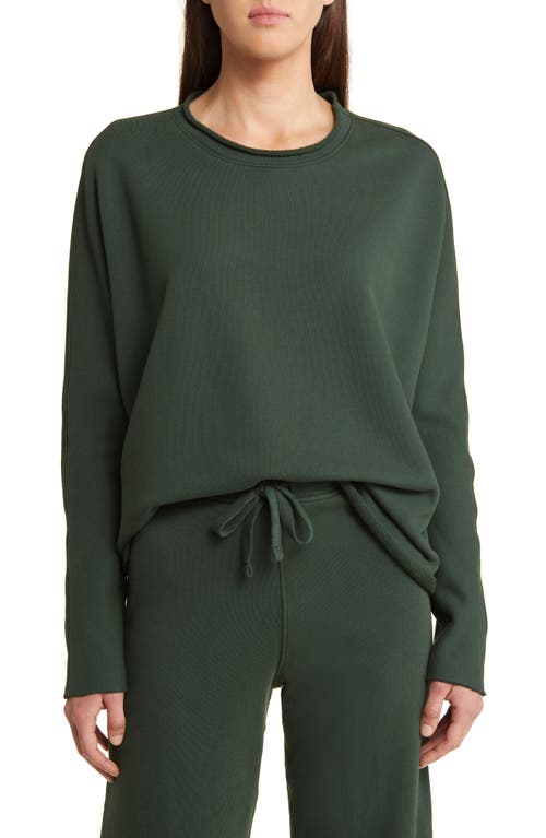 Frank & Eileen Anna Long Sleeve Capelet Sweatshirt in Evergreen 