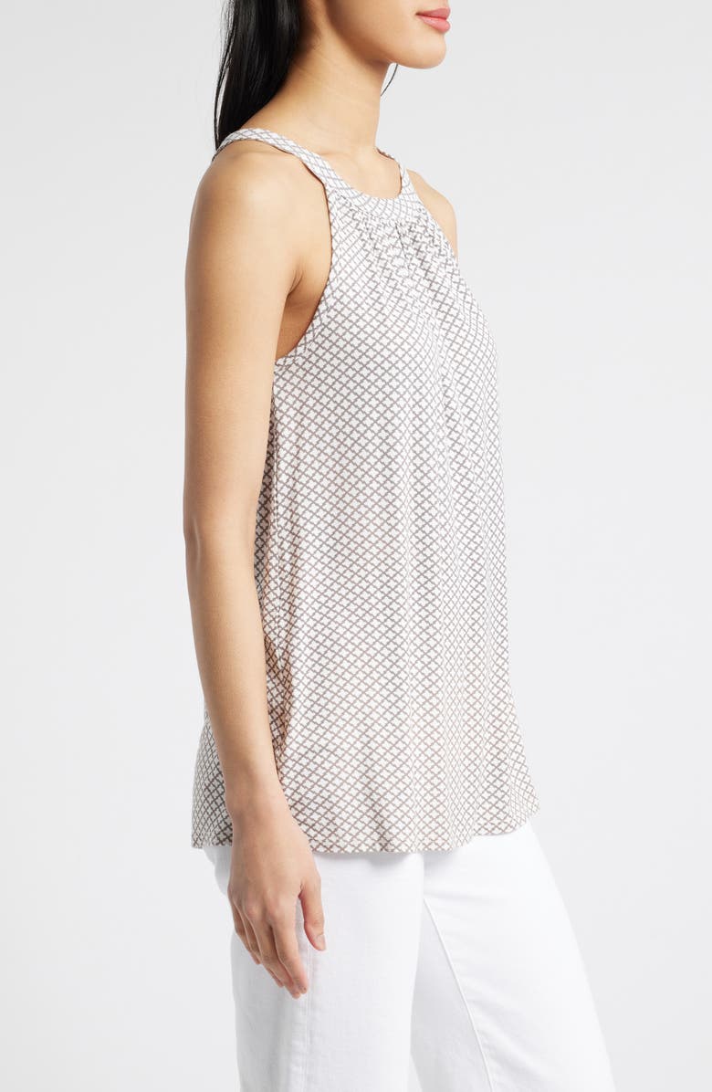 Loveappella Tile Print Knit Tank, Alternate, color, Grey Tile