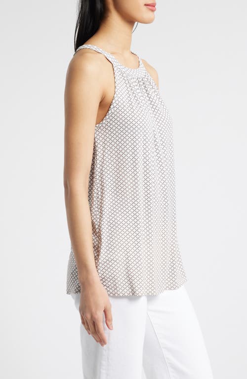 Shop Loveappella Tile Print Knit Tank In Grey Tile