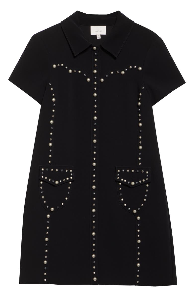 Cinq à Sept Florencia Studded Minidress, Alternate, color, Black