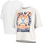 PRESSBOX Women's Pressbox White Virginia Cavaliers Harmony Oversized T-Shirt