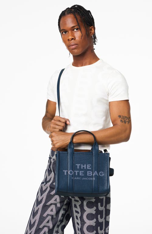 Marc Jacobs The Leather Small Tote Bag In Blue