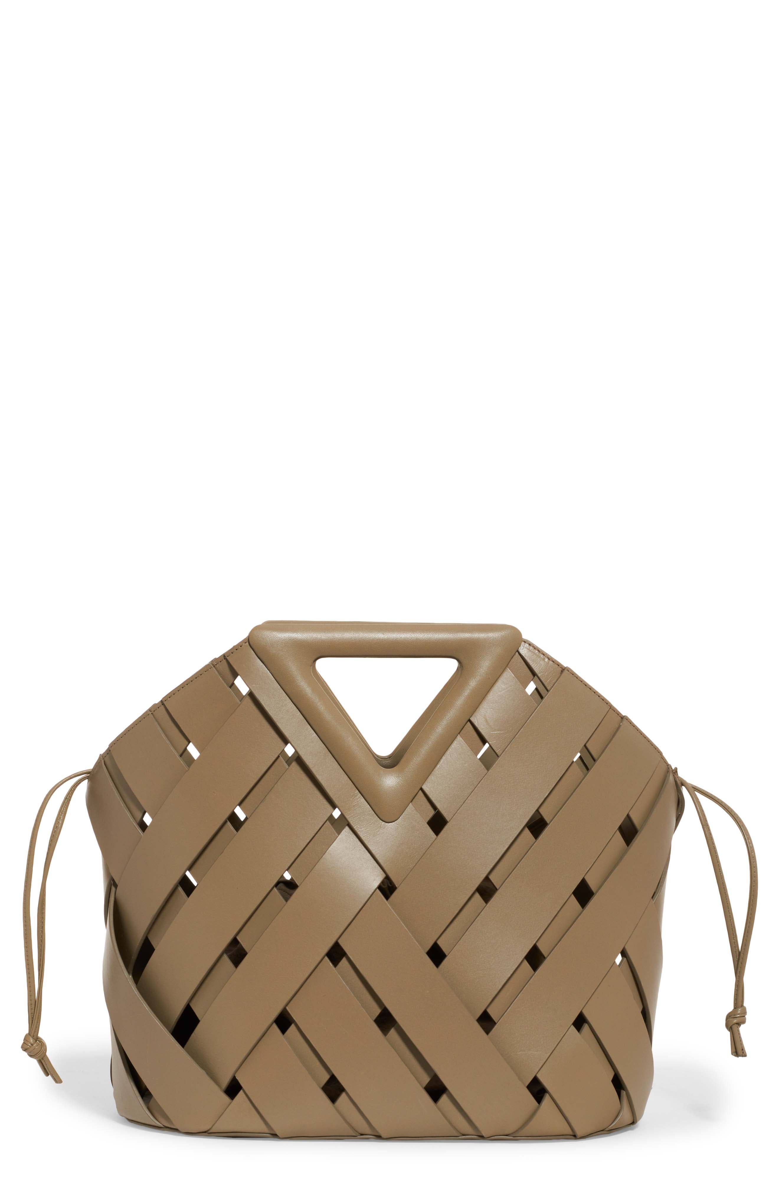 Bottega Veneta The Triangle Intrecciato Leather Tote, Main, color, 