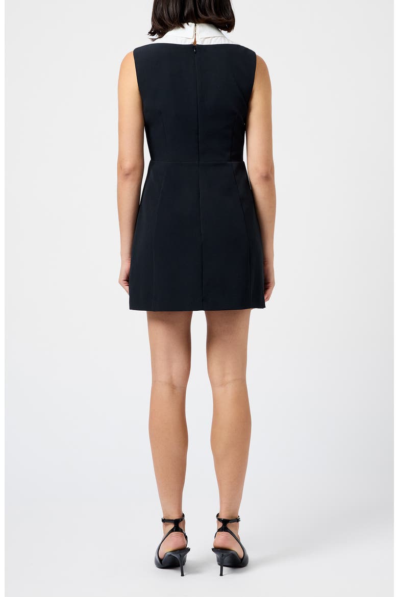 Echo Mixed Media Minidress, Alternate, color, BLACK-WHITE