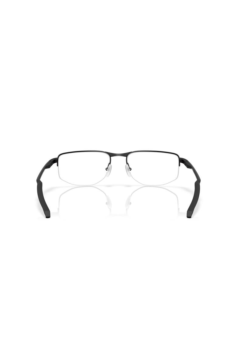Oakley 56mm Rectangle optical glasses, Alternate, color, Black
