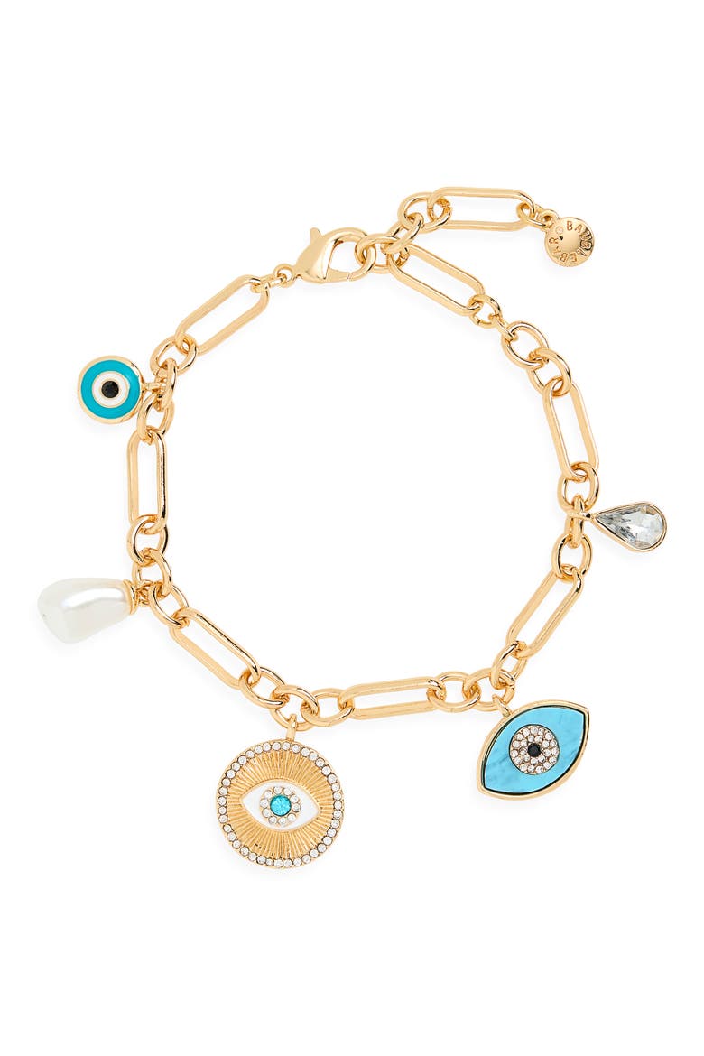 Protect Your Peace Evil Eye Charm Bracelet, Alternate, color, TURQUOISE