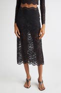 Rabanne Stretch Lace Midi Skirt