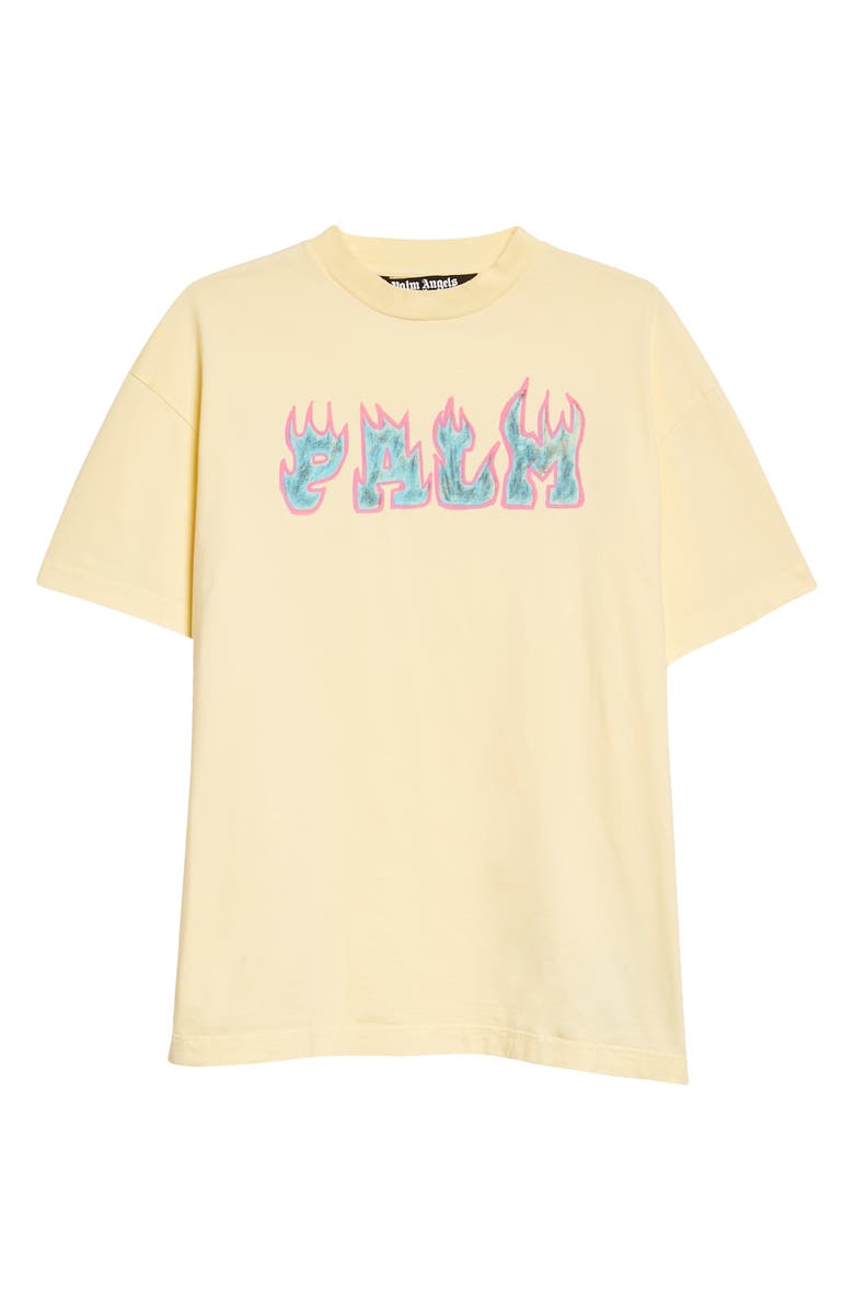 Palm Angels Flames Logo Graphic Tee, Main, color, 