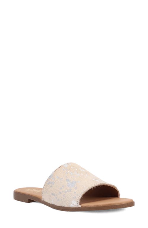 Dingo Moo Moo Genuine Calf Hair Slide Sandal