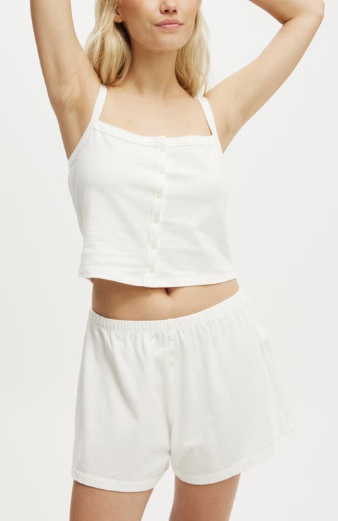 Women's Peached Jersey Button Up Cami