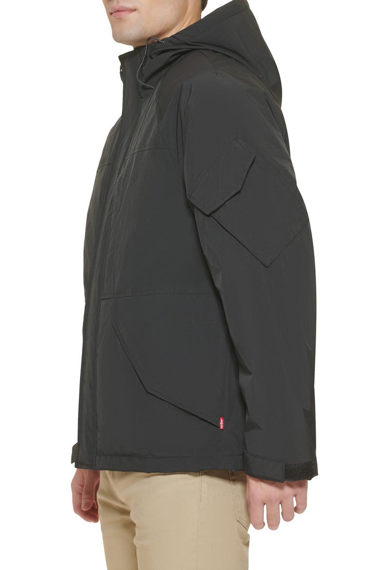 Levi's® Performance Storm Rain Jacket, Alternate, color, BLACK