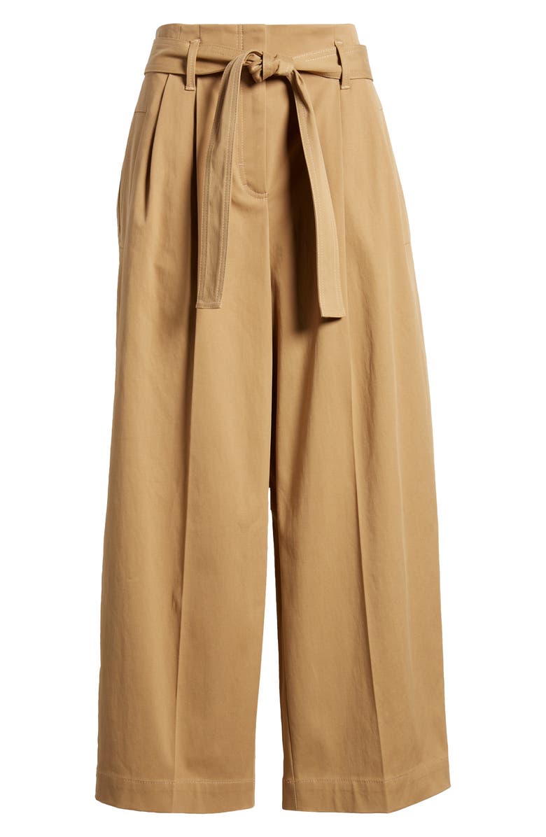 BOSS Tenoy Belted Wide Leg Pants, Alternate, color,