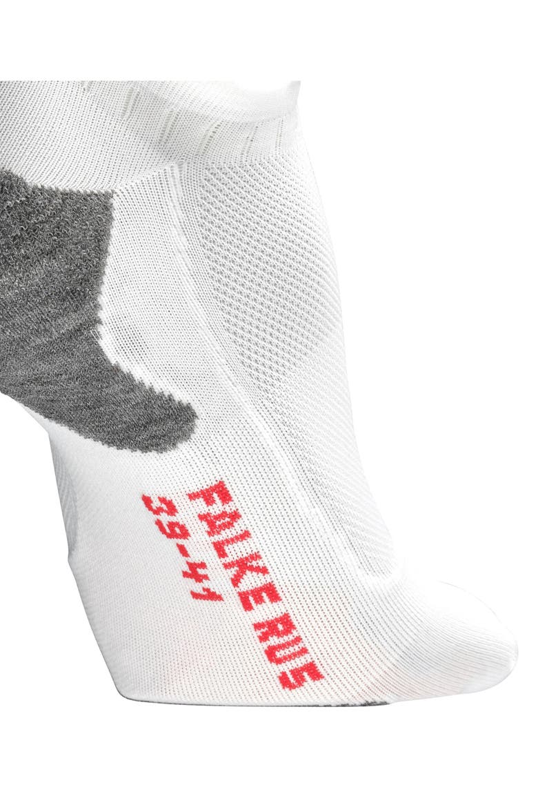 RU5 Race Invisible Running Socks, Alternate, color, White-Mix