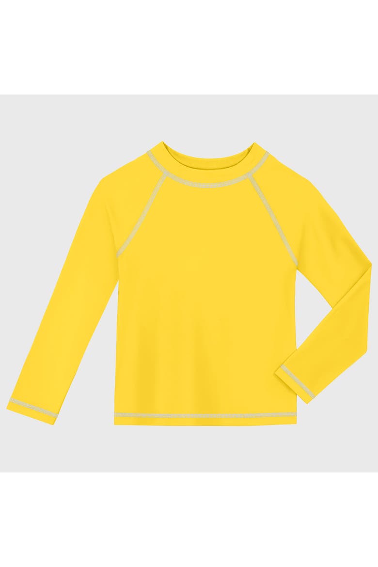 Boys UPF 50+ Long Sleeve Rashguard, Alternate, color, Yellow