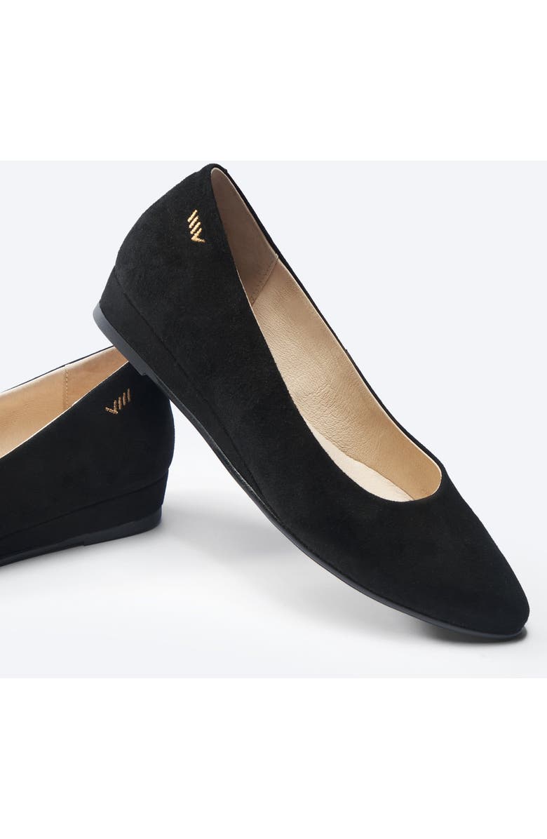VISCATA Roma Suede Flats, Alternate, color, Black
