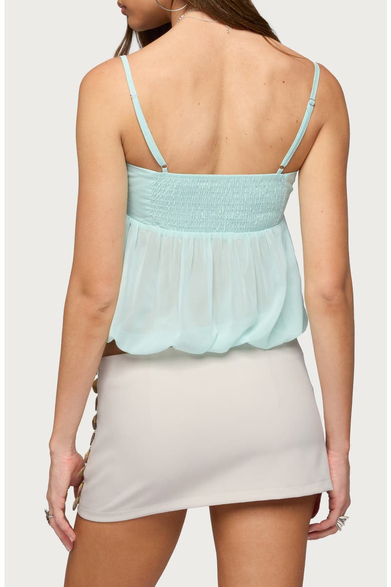 Helena Strapless Bubble Hem Top, Alternate, color, AQUA