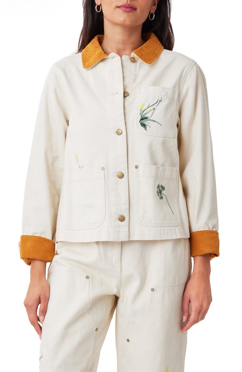 Scotch & Soda Embroidered Workwear Jacket, Main, color,