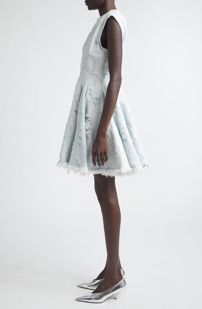 Haikure Reese Ripped Denim Dress, Alternate, color, Light Blue Destroy