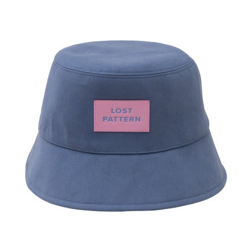 Lost Pattern Nyc "forest" Cotton Reversible Bucket Hat In Blue