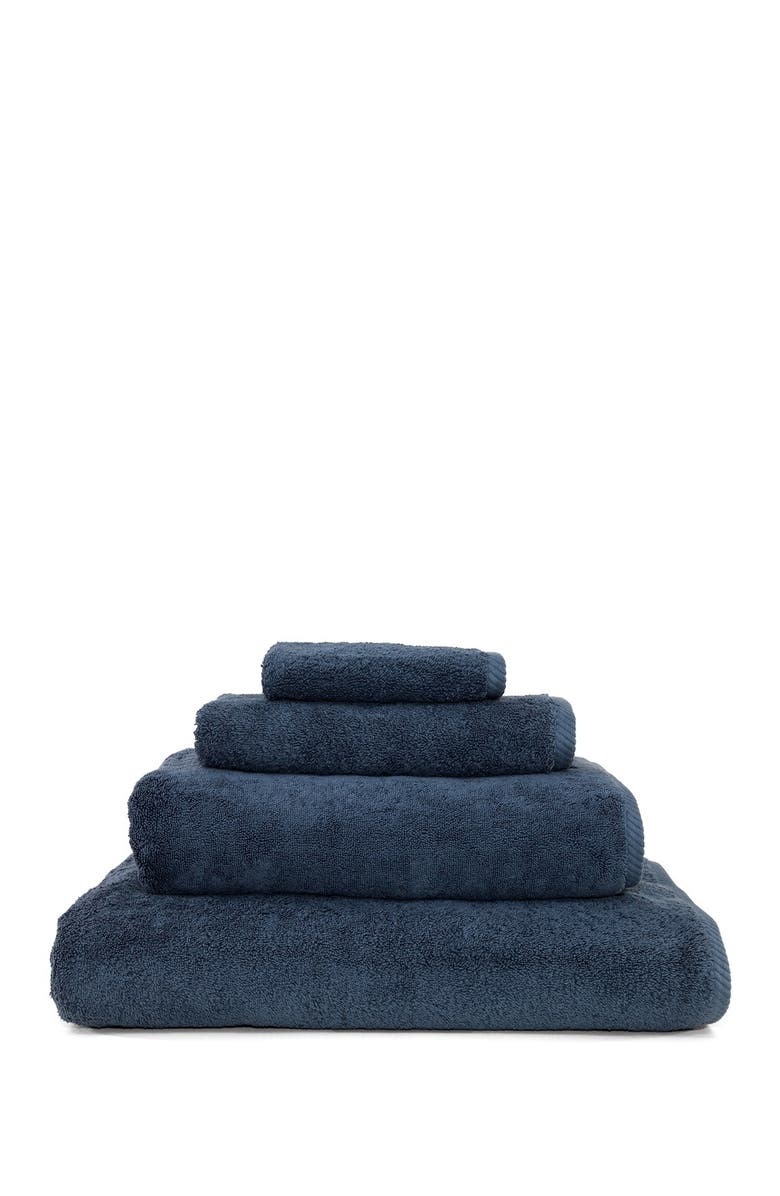 Linum Home Textiles Midnight Blue Soft Twist 4-Piece Towel Set, Main, color, 